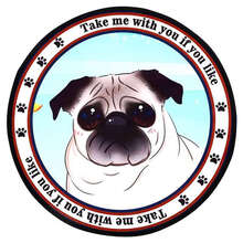 宠物家用垫子 宠物猫狗夏季睡觉垫猫窝狗窝 巴哥款 S号【直径60cm】