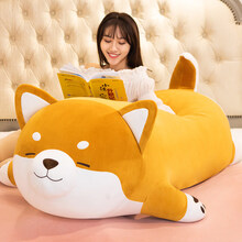 可爱柴犬毛绒玩具大号布偶娃娃玩偶女生床上睡觉可爱抱枕公仔礼物生日礼物抖音网红同款 柴犬可爱款 【Q弹面料】1.5米【升级款送玫瑰+贺卡+彩袋】
