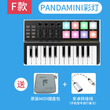 worlde-PANDAmini25键midi键盘打击垫音乐编曲键盘电音迷笛控制器 PANDAMINI升级版RGB彩色背光灯