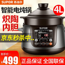 苏泊尔（SUPOR）电炖锅 电炖盅 耐高温中华炽陶内胆 炖汤养生煮粥锅 精控快速煲汤锅 炽陶电炖锅