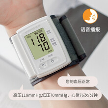 手腕式电子血压计智能充电语音血压仪家用量血压器全自动高精准血压测量仪器便携式医用血压表心率降压仪 新升级手腕式充电语音款+电源线