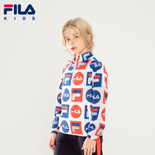 fila斐乐童装儿童梭织外套2021夏季款男童洋气防晒衣抗紫外线薄满印-男-PT-160CM