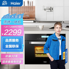 海尔（Haier）30L  嵌入式电蒸箱电烤箱 蒸汽烤箱 家用大容量 10A电流  蒸烤一体机ST450-30G