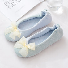 月子鞋夏季薄款包跟产后孕妇拖鞋春秋8七八月份9夏天透气防滑产妇 蓝色 34