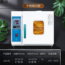 美示 电热恒温鼓风干燥箱 实验室工业用小型高温烘箱真空老化烤箱 25*25*25[不锈钢无鼓风]