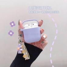 零笙（LS）无线蓝牙耳机卡通双耳适用小米红米华为OPPOvivo苹果安卓通用男女可爱 紫色泫雅花耳机+充电仓+挂饰 普通版