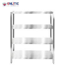 英利蒂克（Enlitic）商用不锈钢四层平板货架酒店饭店厨房储物架 平板仓库货架 多功能收纳架 SPJ406F（GS）