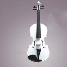 白色小提琴实木枫木云杉经典白色演出成人儿童考级演奏小提琴 4/4经典白【027】适合身高155cm-195c