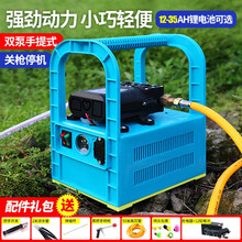 打药机手提式打药泵电动喷雾器农用弥雾机喷雾机洗车机抽水机高压隔膜泵机器 12安铅电池顶配版+50米高压管