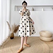 郁彼 孕妇装夏装孕妇裙夏季夏天外穿孕妇连衣裙宽松大码孕妇裙子孕妈装 图片色 M