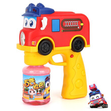 百变校巴泡泡机儿童夏日清凉玩具泡泡相机泡泡车泡泡水补充液带声光防漏液男女孩互动生日礼物 消防队长歌德泡泡机