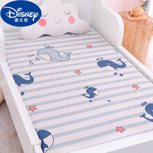 迪士尼品牌婴童床单 小孩子幼儿园床单婴儿床笠儿童纯棉床罩床垫婴幼儿床单新生儿宝宝床上用品定做 可爱鲸鱼 A 尺寸可定做 请详询
