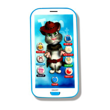 儿童玩具手机 宝宝故事机 仿真触屏玩具 手机电话小猪佩奇手机 汤姆猫(送挂绳电池)