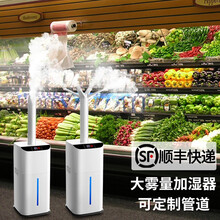 松兴大功率上加水空气加湿器办公室家用客厅蔬菜水果保鲜大容量大雾量大型工业超声波增湿机工厂商用消毒喷雾 27L四核智能板+3米打孔出雾管