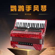 全新手风琴键盘乐器PARROT 60/96/120三四排簧初学演奏定制款 8贝斯22键（黑色）