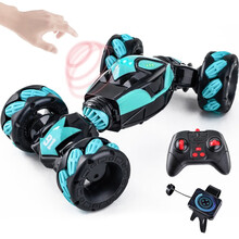 【体感+手表+遥控器】儿童玩具遥控汽车玩具车玩具男孩手势感应遥控车玩具越野攀爬车扭变车四驱赛车 三控荧光绿【体感+遥控+手表】+备用电池（需嗮图）