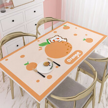 书桌垫防水学生学习作业写字台垫课桌面防油防滑桌布ins儿童家用茶几垫子 橙橙熊 40*120厘米