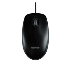 罗技/Logitech M110 黑色有线鼠标 办公鼠标 对称鼠标