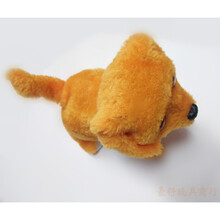 电动小狗毛绒玩具 会走路倒退会叫 眼睛发光玩具毛绒狗狗 黄色 狗 标配