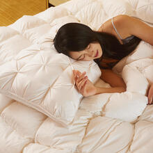 希尔顿枕头一对五星级酒店白鹅绒枕芯单人家用助眠护颈枕 白色 白色*1只【低枕】