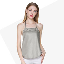 【专柜】防辐射服孕妇装防辐射衣服银纤维肚兜吊带怀孕期 【挂脖式】银灰色双层肚兜（正品保障） 均码（适合80-220使用）