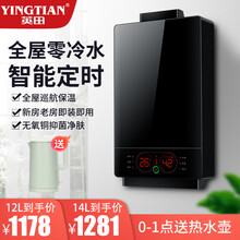 英田燃气热水器家用强排式热水器煤气智能变频恒温小户型双重防冻防漏气热水器 12升管道天然气-定时变频变升零冷水 上门安装