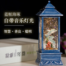 音乐盒女孩生日礼物儿童跳舞芭蕾水晶球八音盒小学生女生公主礼品 蓝海豚B78174A带音乐送USB