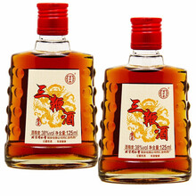 北京同仁堂 三鞭酒 牛鞭驴鞭鹿鞭酒男性滋补酒人参片酒枸杞酒中老年人养生酒 三鞭酒125ml*2瓶三鞭补酒鹿鞭牛鞭驴鞭泡酒料