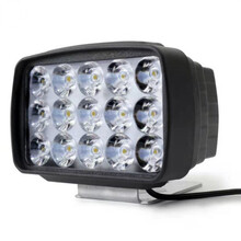 汽车led长条射灯大灯 汽车货车LED射灯12v24v超亮摩托车圆灯农用车方灯改电动车灯超亮 15珠聚光大视野/白光【款】