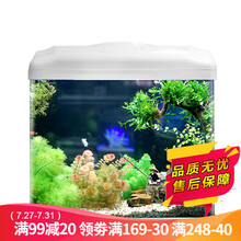 鱼缸水族箱生态鱼缸桌面鱼缸迷你鱼缸小鱼缸热带金鱼小型鱼缸LED造景免换水小鱼缸 500F豪华套餐（备注颜色）