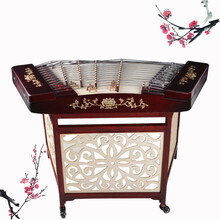乐器402扬琴红花梨木贝雕扬琴色木草花扬琴杨琴 色木草花扬琴