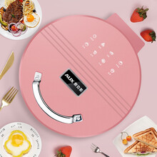 奥克斯（AUX）电饼铛煎饼档家用双面加热烙饼锅自动断电加深款早餐机煎饼机 粉色