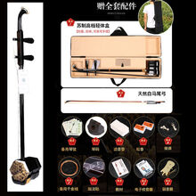 二胡乐器初学者入门儿童老人练习易学便携式民族乐器 二胡琴：12大带品(配高档琴盒) 木轴