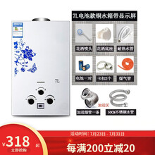 永耐力家用燃气热水器天然气7L8L10L即热式煤气热水器液化气低压启动 铜水箱 7升 数码显示+全套配件 液化石油气