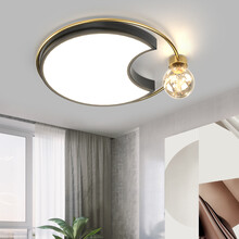 希世宅品  满天星卧室吸顶灯北欧轻奢黑金书房间灯ins抖音网红灯饰简约现代温馨浪漫新婚新房主卧次卧灯 直径45CM-无极调光36W（带遥控）