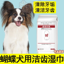 蝴蝶犬洁牙湿巾清洁牙齿除口臭护龈去口臭嘴巴去除牙结石抗菌 一包30枚