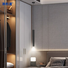 净利浦 床头吊灯吧台餐厅酒吧吊灯现代极简约北欧长筒吊线灯黑色圆柱形前台创意个性led餐厅吊灯 暖白光3w-吊线可调节长短（适用于3-5平）