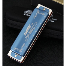 T008K蓝调初学布鲁斯十孔口琴入门10孔琴 B调 蓝色