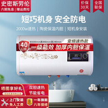 史密斯.劳伦电热水器储水式双胆扁桶家用租房速热洗澡沐浴恒温节能小型 40升数显 2000w 全国联保+上门安装