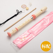 奇美竖笛成人专业六孔八孔竖笛6孔演奏儿童笛子初学零基础女性8孔 奇美德式6孔竖笛（粉色）+【标配】