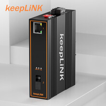 keepLINK 工业光纤收发器 工业交换机 百兆1光1电/1光2电 百兆1光1电单模单纤B端 不含电源