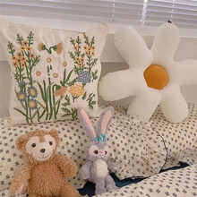 夏季小孩坐垫 儿童 INS风 小雏菊鸡蛋花朵花瓣坐垫 0 如图 55X55cm