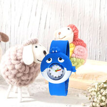 儿童手表男女卡通玩具啪啪圈手环绿水龟小学生幼儿迷你考试电子表 泡泡鱼
