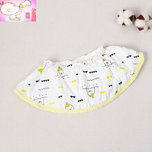 婴儿围嘴吃饭围兜360度纯棉纱布宝宝口水巾全棉加大松紧旋转披肩 纱布松紧款【皇冠雪人】