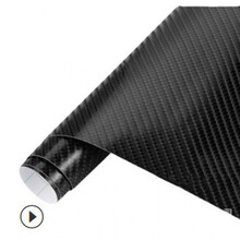 汽车贴膜改色亚光磨砂亮光黑碳纤维车顶后视镜内饰AB中柱贴纸改装 4D 碳纤黑(30cm*1米)