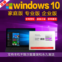 微软正版win10系统w10系统正版家庭版升级专业版企业版64位激活码密钥电脑系统win10安装u盘 win10企业版【在线 发邮箱】 含税可开发票