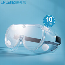 莱弗凯LFCare 医用护目镜劳保10个装 防雾防风骑行护目镜防尘 全封闭式防护眼罩