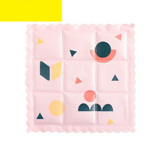 蜂窝凝胶汽车坐垫多功能鸡蛋坐垫椅子懒人办公室冰垫夏季凉垫软垫。 粉色多边形【九宫格 免注水】