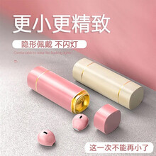 田丰源 微型耳机触控超小型隐形无线蓝牙5.0双耳智能款入耳式降噪单耳适用于苹果安卓华为通用肉色不闪灯 樱花粉【双耳2021款】 #49