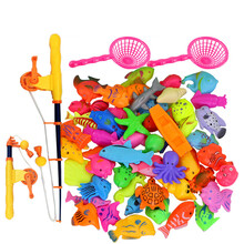 儿童钓鱼玩具磁性钓鱼小猫钓鱼小孩洗澡戏水漂浮钓鱼玩具宝宝1-3-6岁亲子互动钓鱼场景真实垂钓鱼池套装 套餐二(20鱼2竿2网)